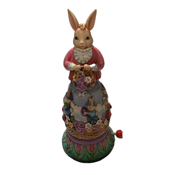 Jim Shore Other - Jim Shore Heartwood Creek Easter's On Its Way Musical Rotating Bunny 4044668 Box